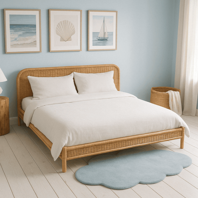 Sky Blue Cloud Puff Rug