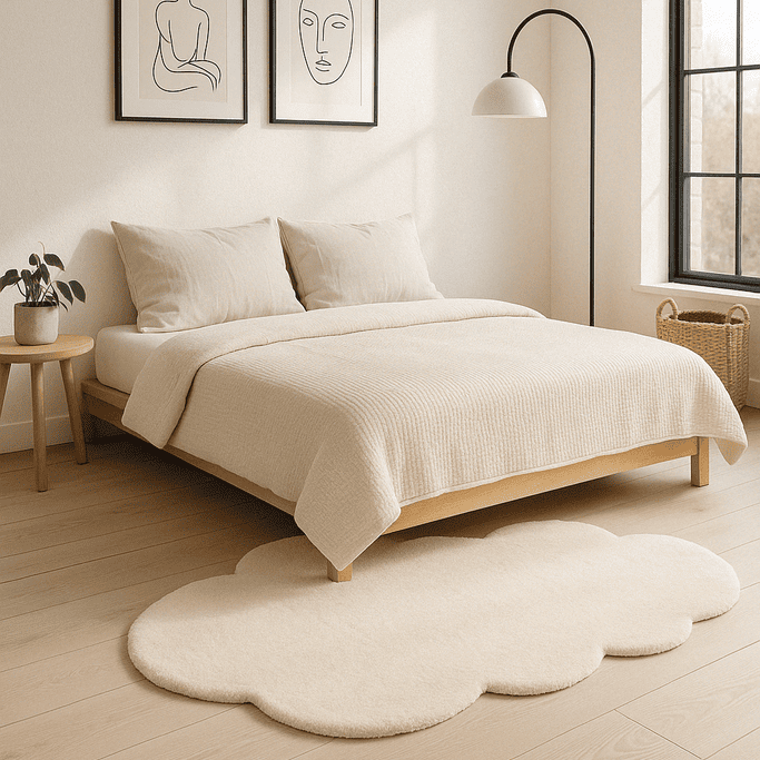 Cream Cloud Puff Rug