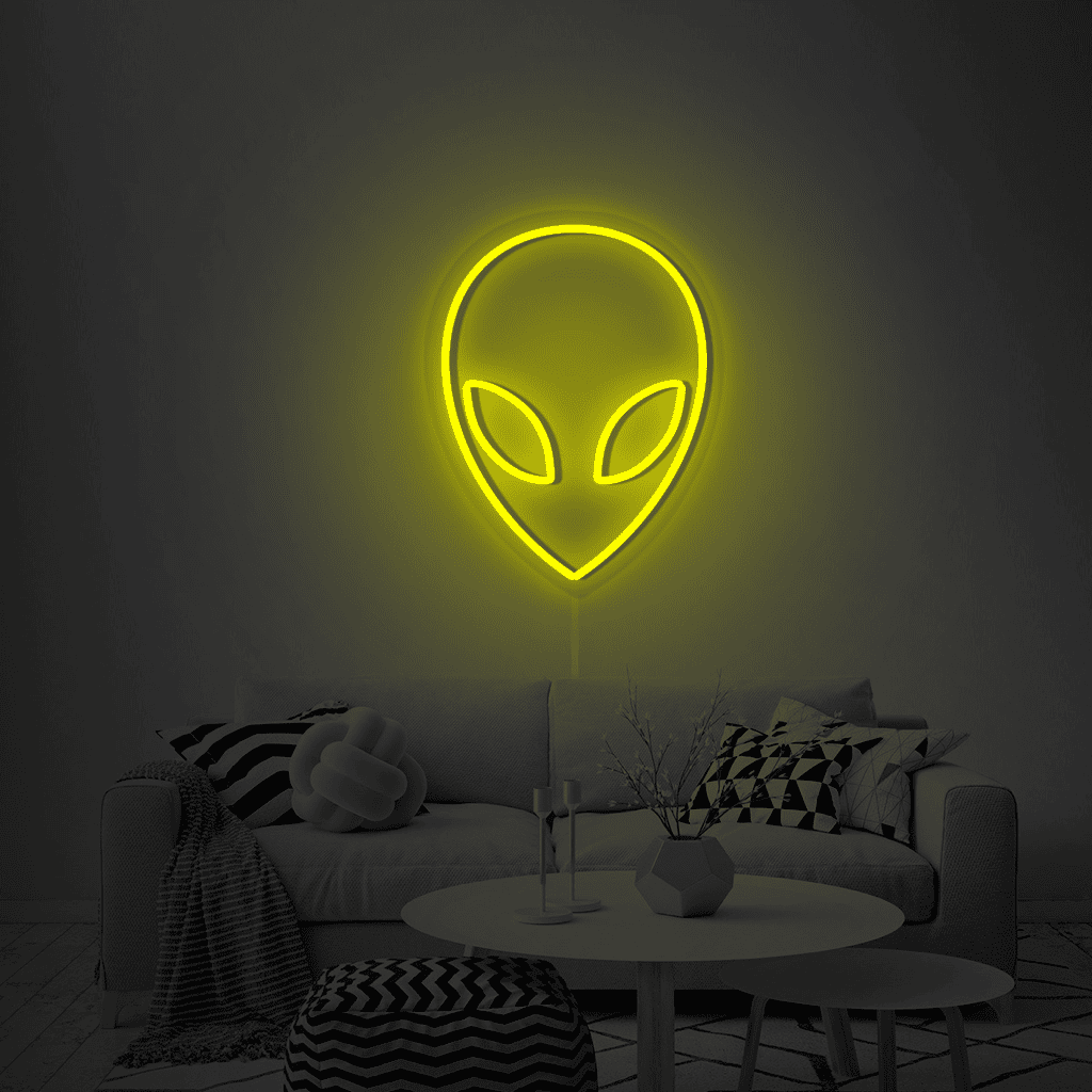 Alien Face Neon Sign