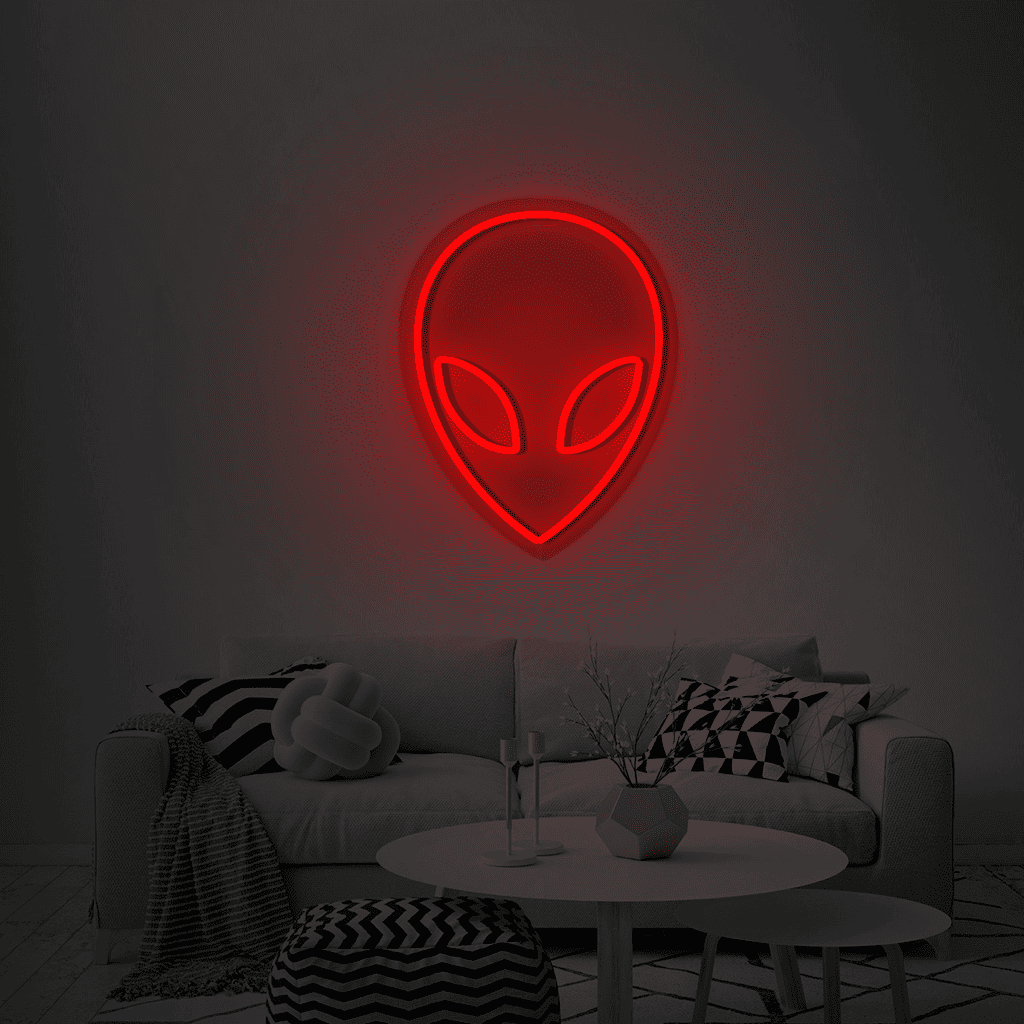 Alien Face Neon Sign