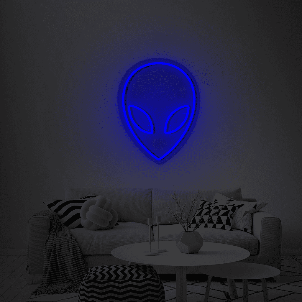 Alien Face Neon Sign