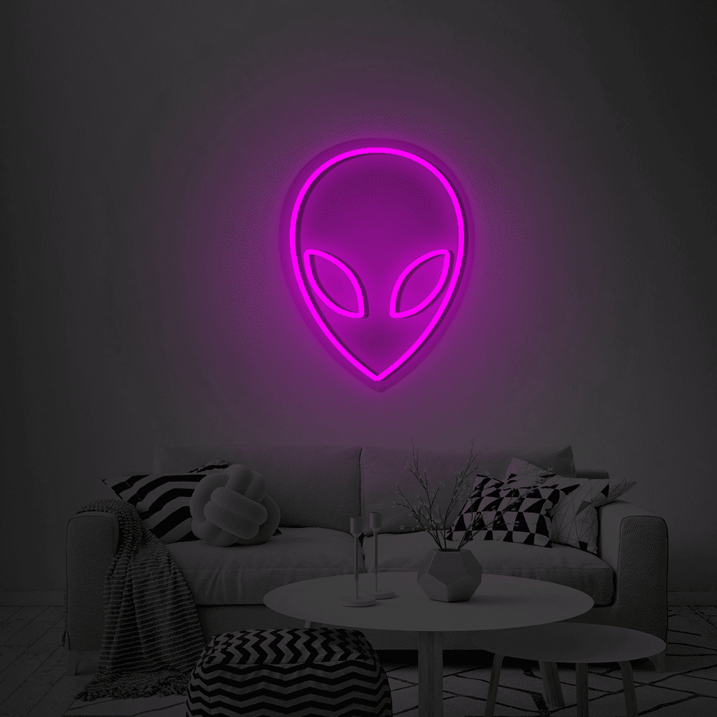 Alien Face Neon Sign