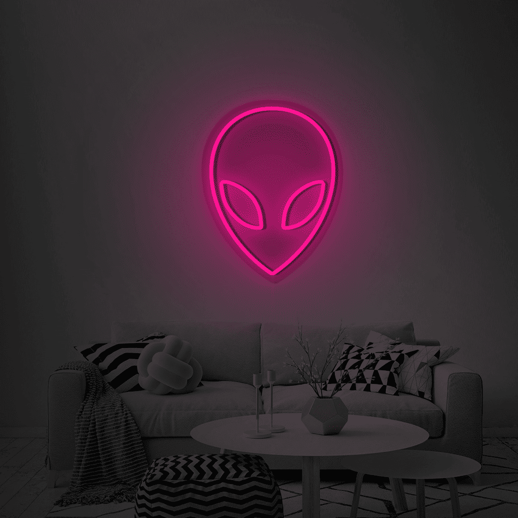 Alien Face Neon Sign