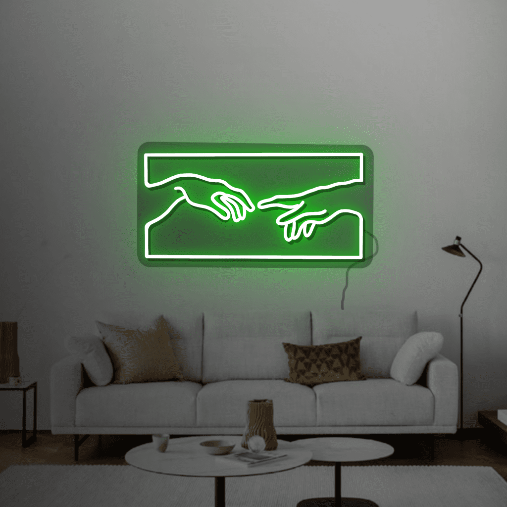 Hands Neon Sign
