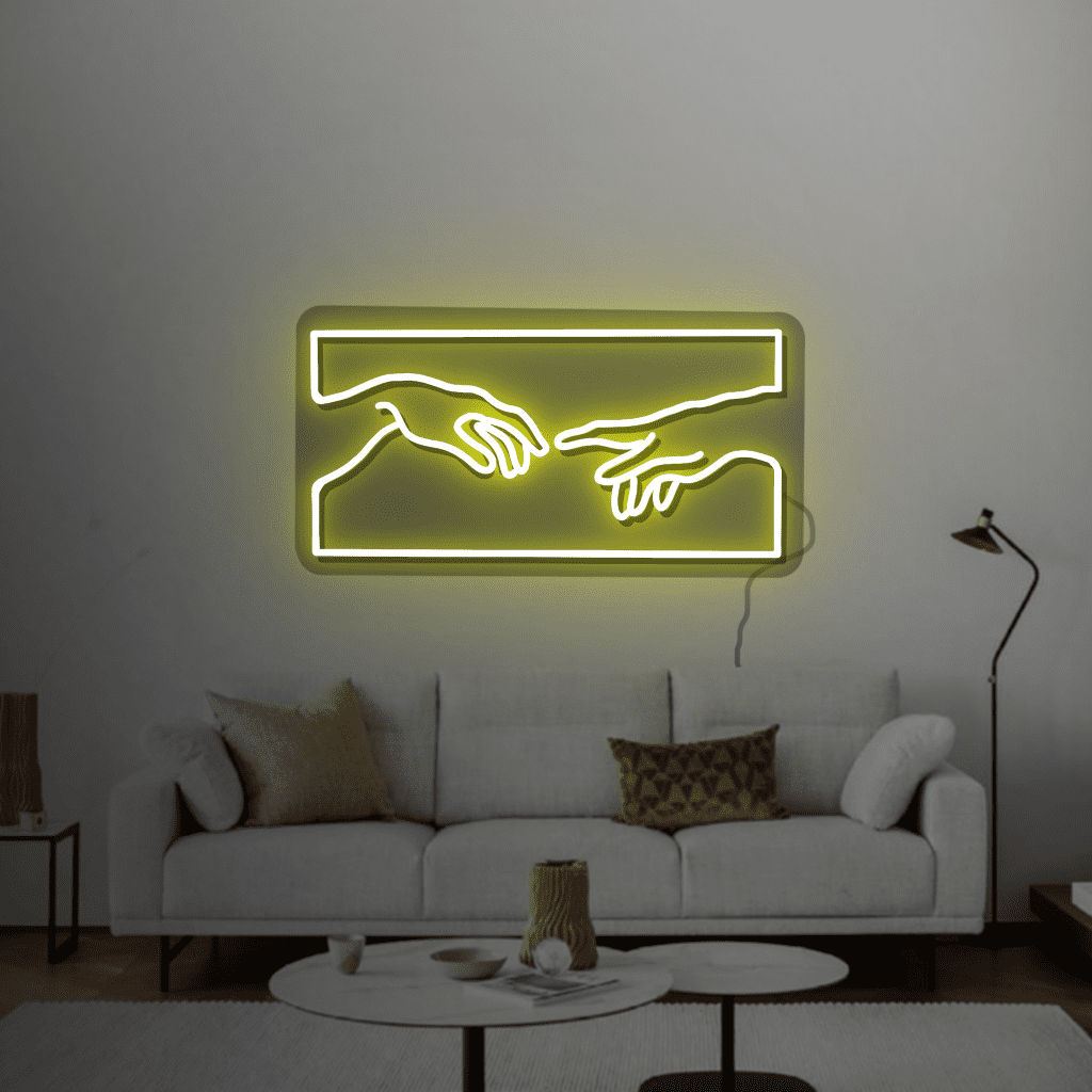 Hands Neon Sign