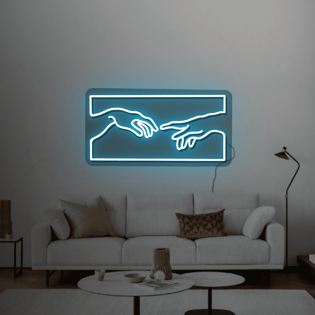 Hands Neon Sign