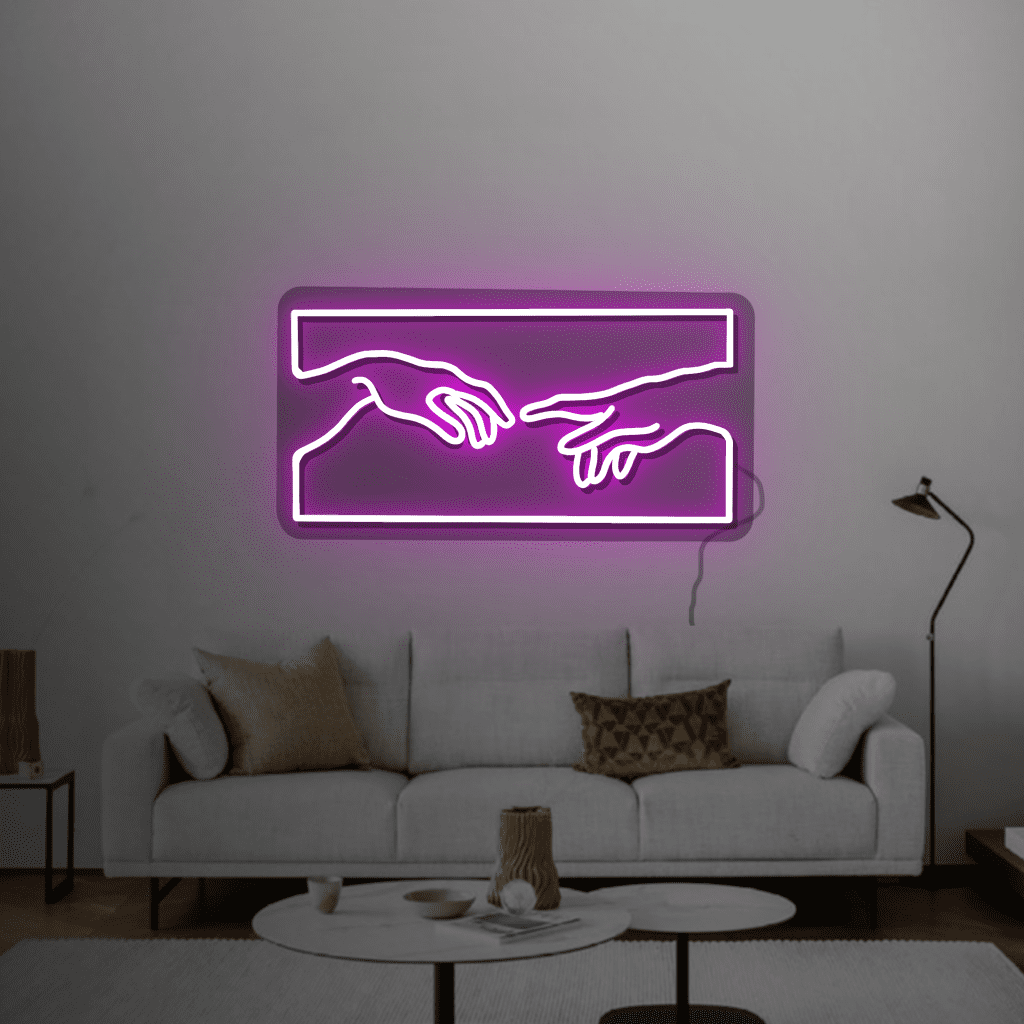 Hands Neon Sign