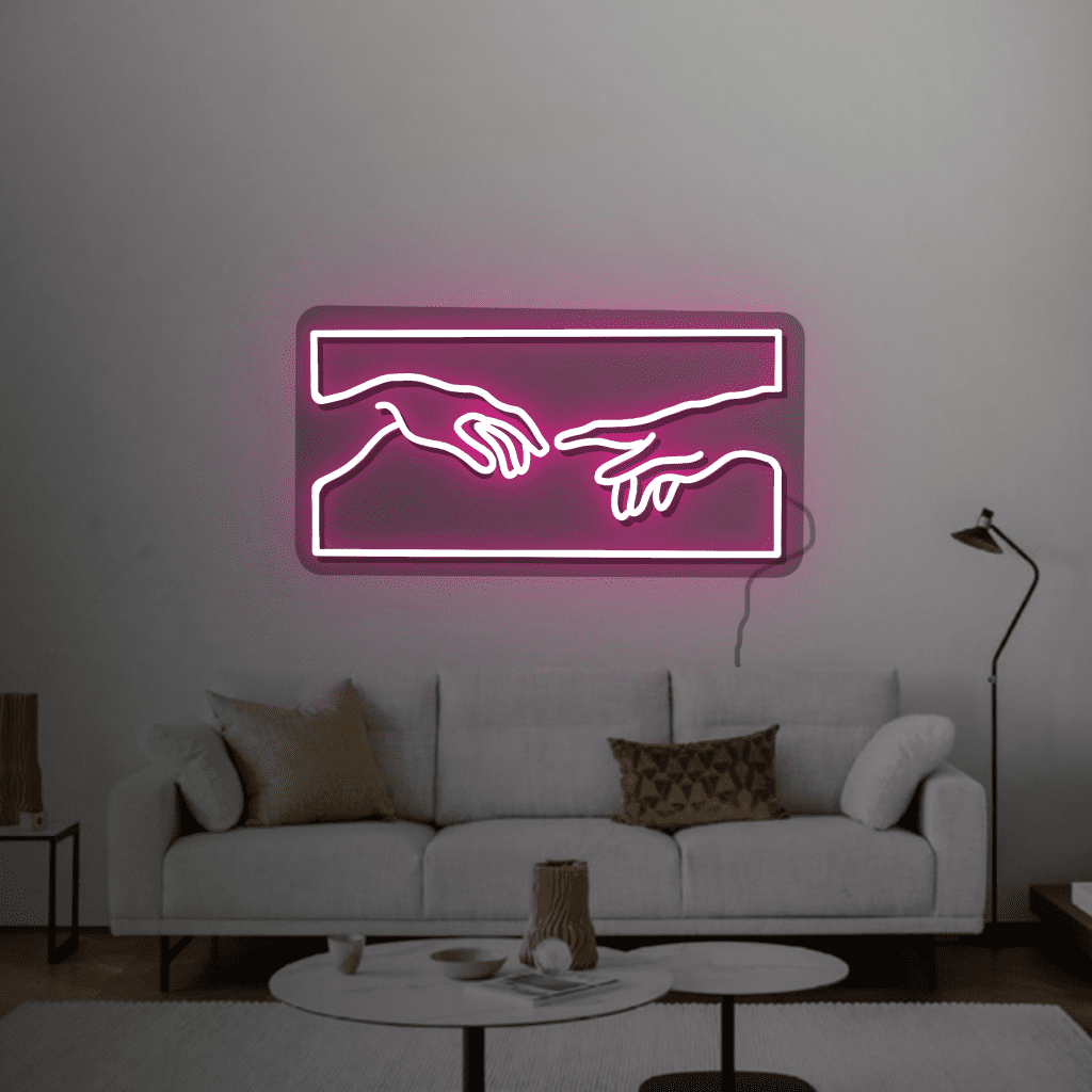 Hands Neon Sign