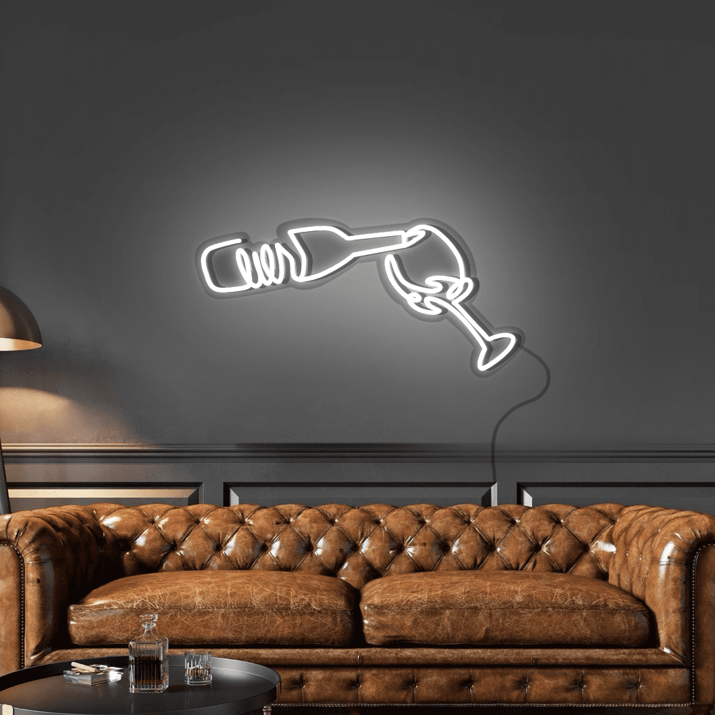 Pour Some Wine Neon Sign