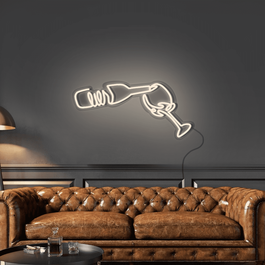 Pour Some Wine Neon Sign