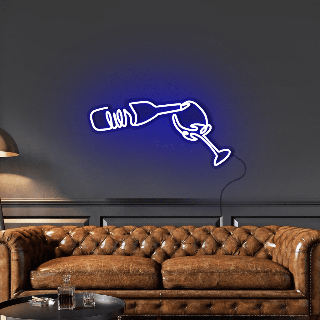 Pour Some Wine Neon Sign