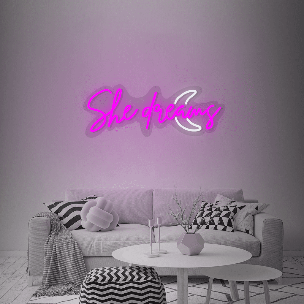 She Dreams Neon Sign