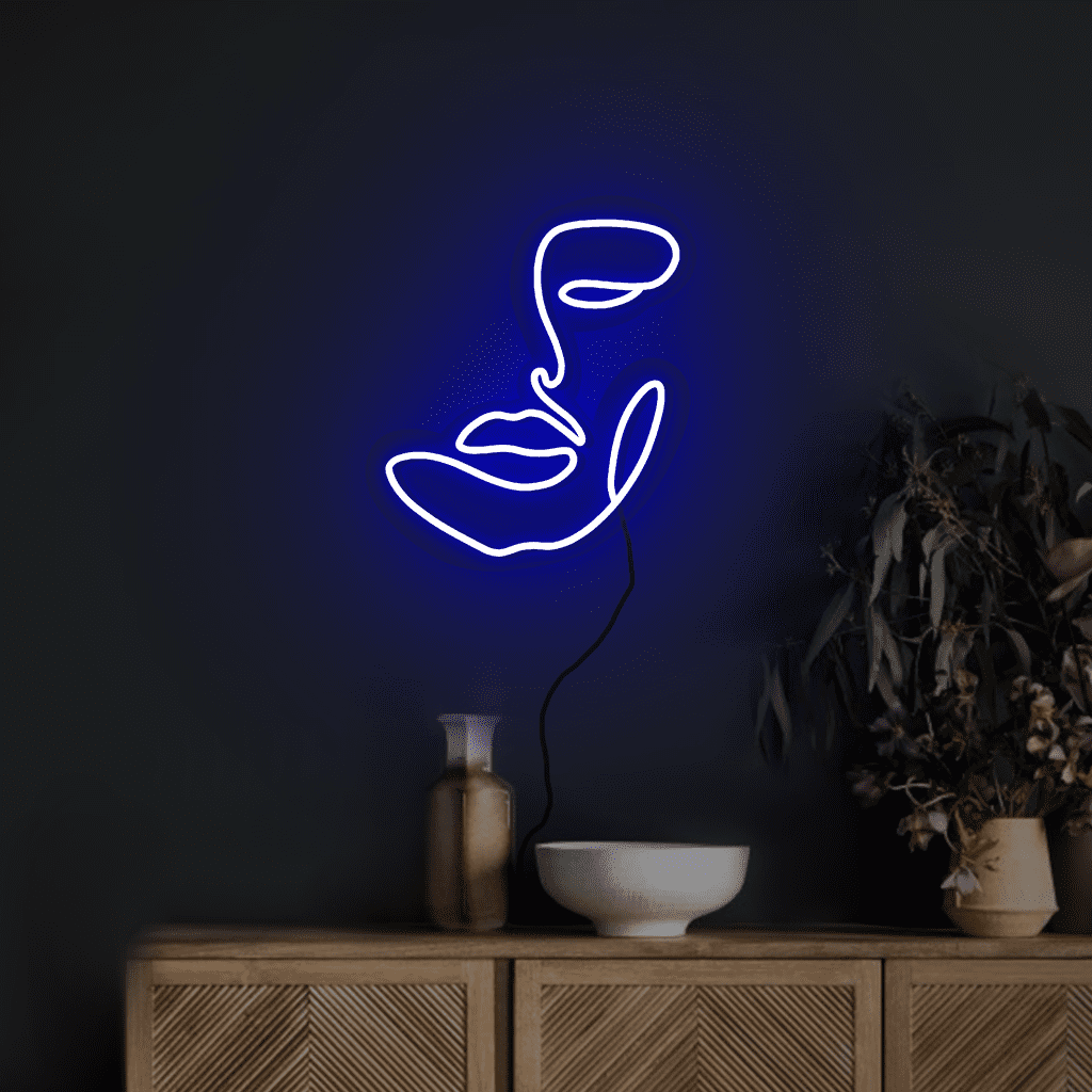 Woman Face Neon Sign