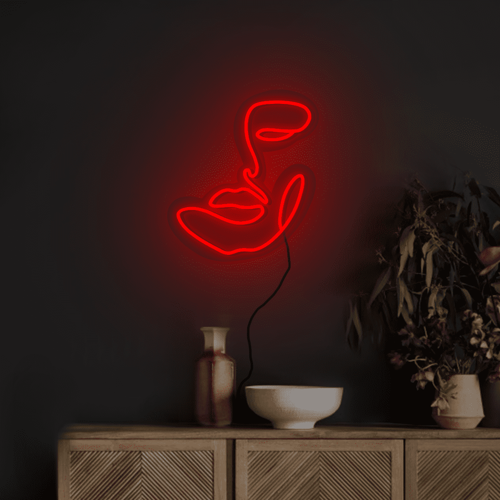 Woman Face Neon Sign