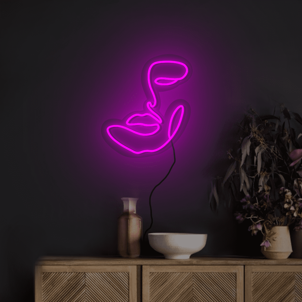 Woman Face Neon Sign