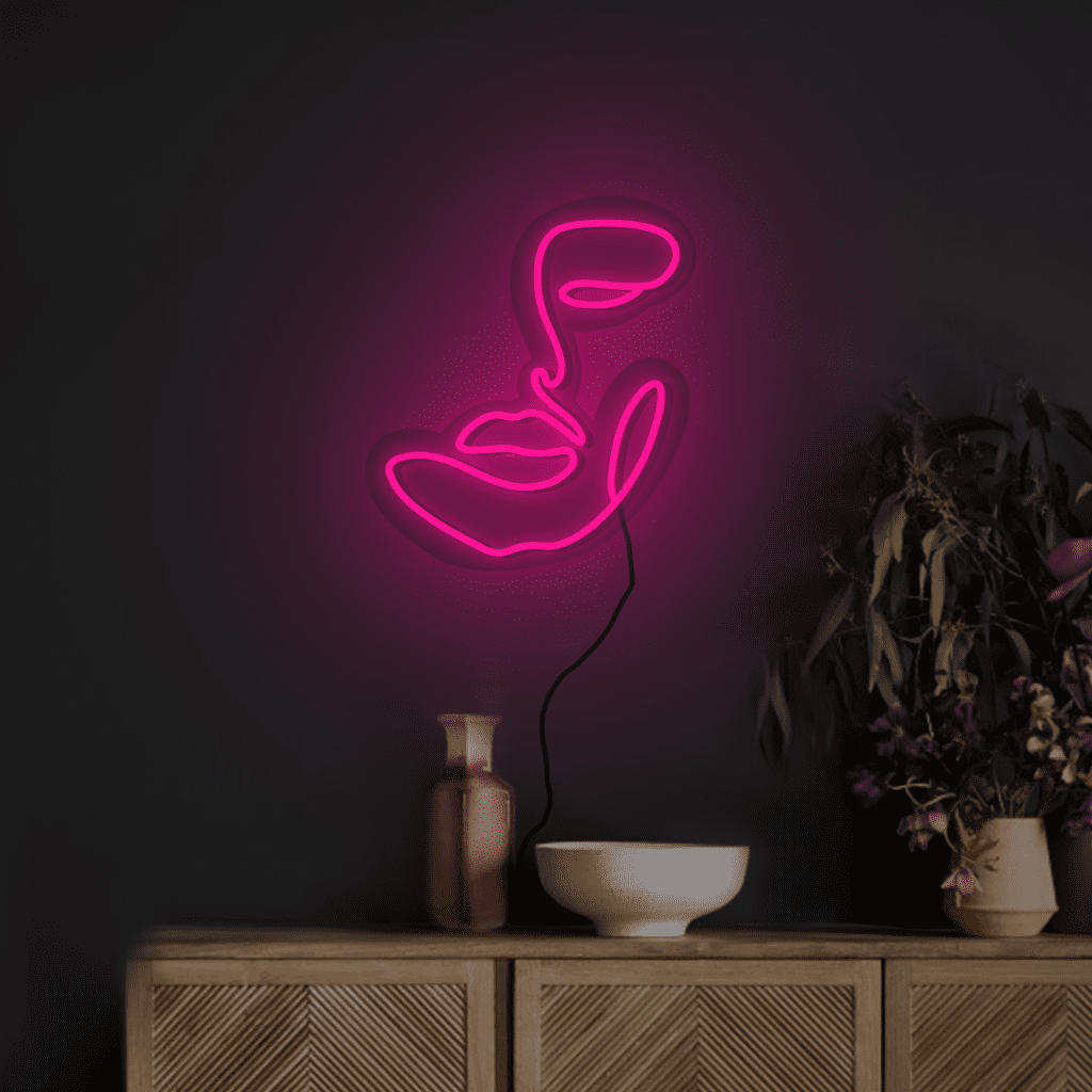 Woman Face Neon Sign