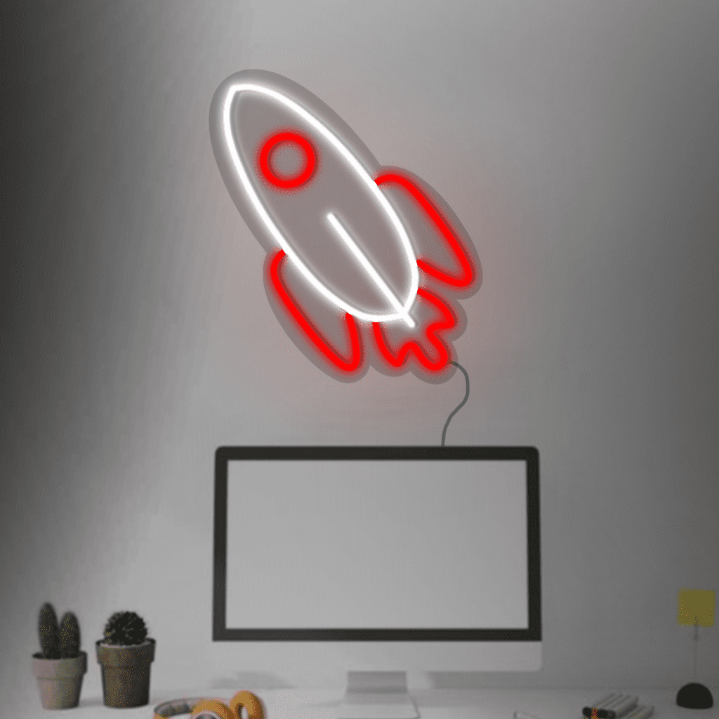 Rocket Neon Sign