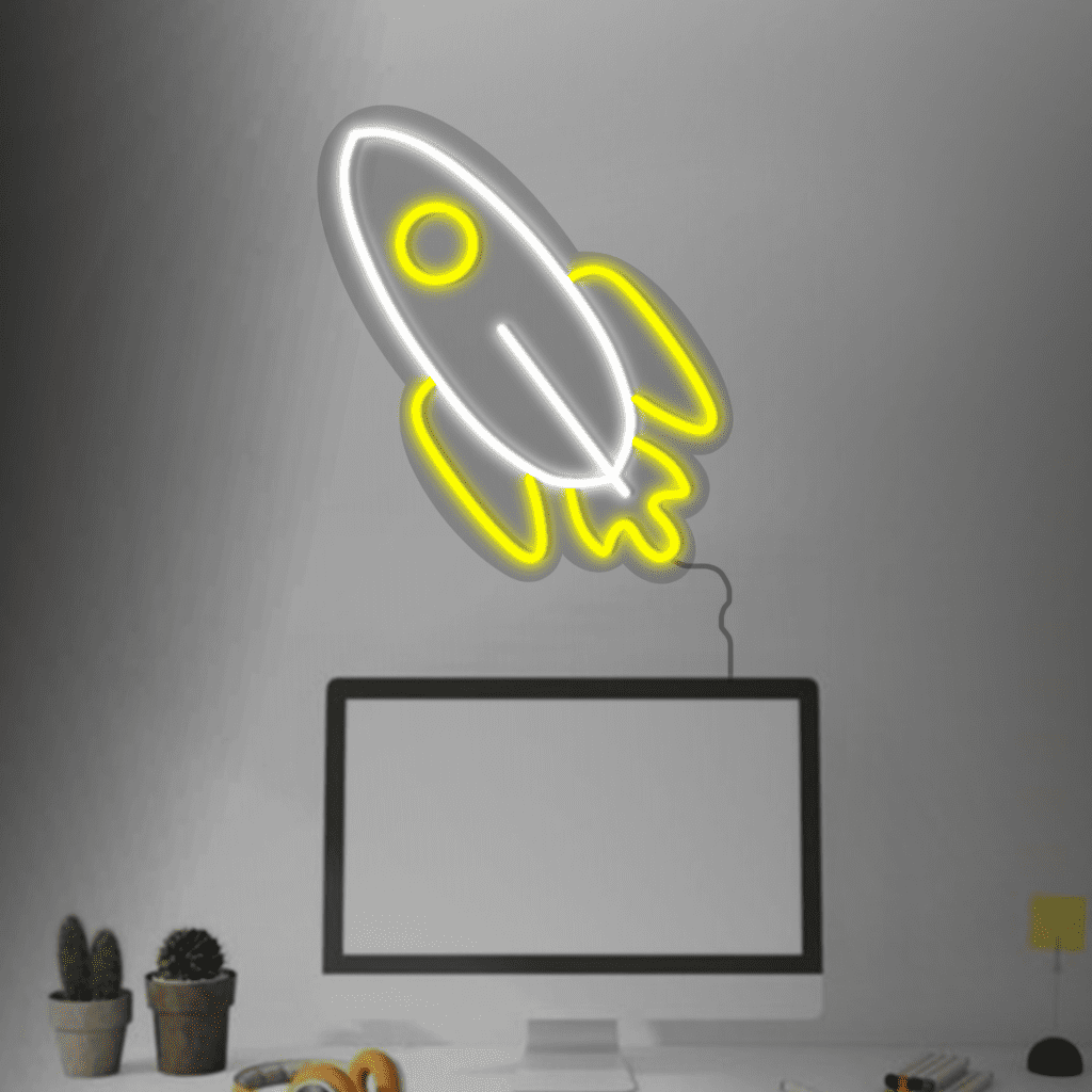 Rocket Neon Sign