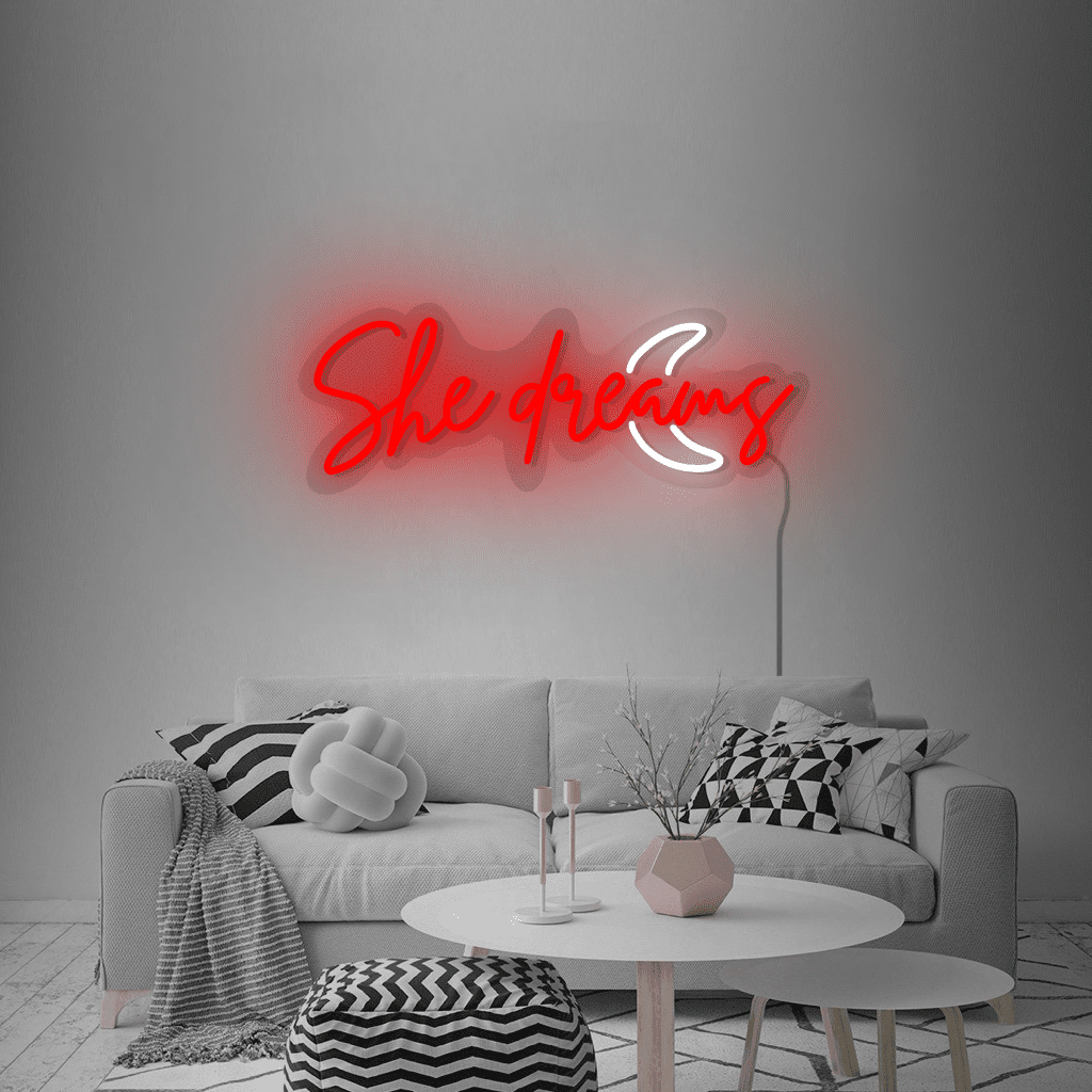She Dreams Neon Sign