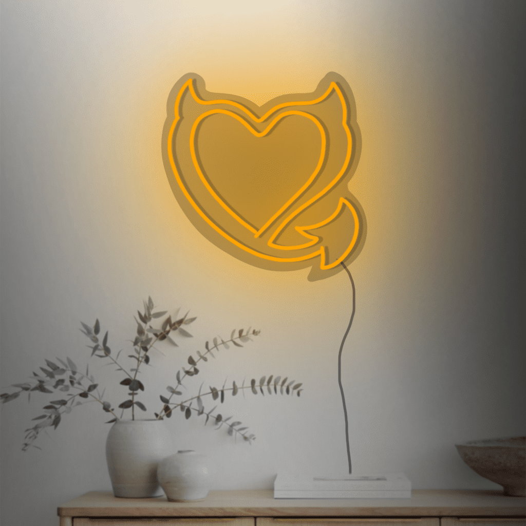 Devil Heart Neon Sign