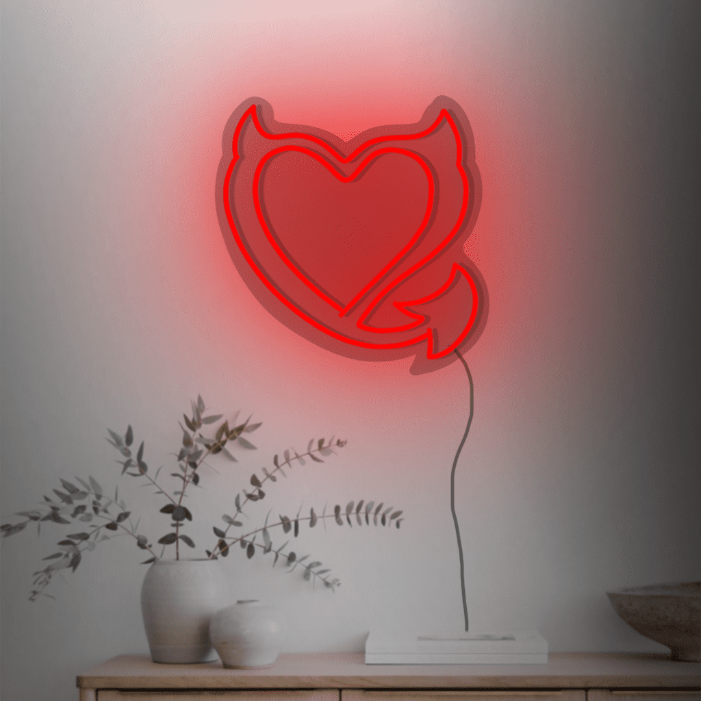 Devil Heart Neon Sign
