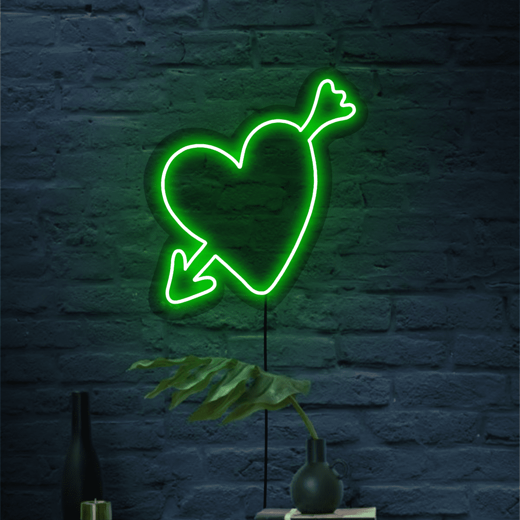 Heart with Arrow Neon Sign