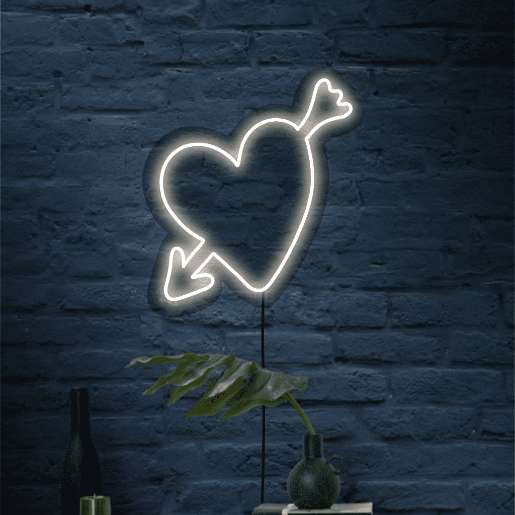 Heart with Arrow Neon Sign