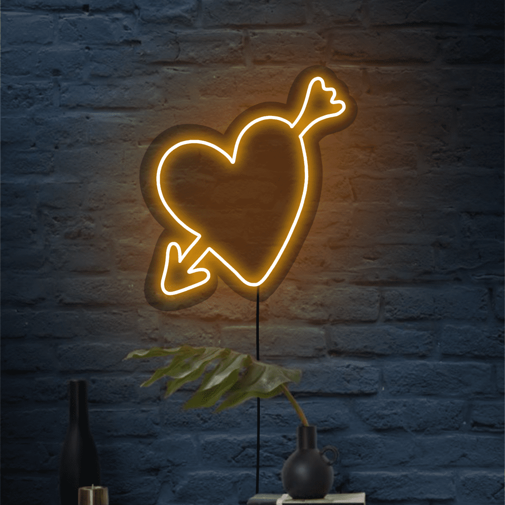 Heart with Arrow Neon Sign
