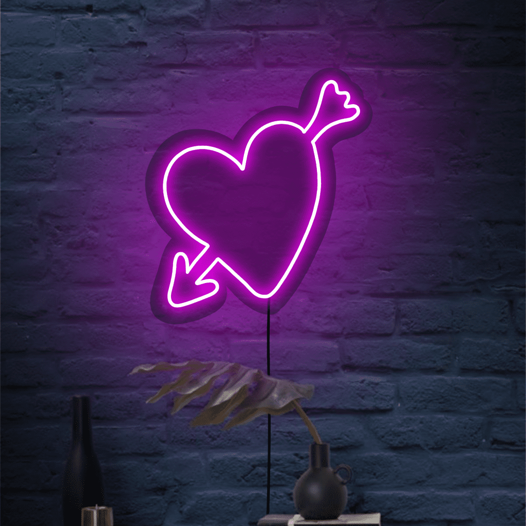 Heart with Arrow Neon Sign