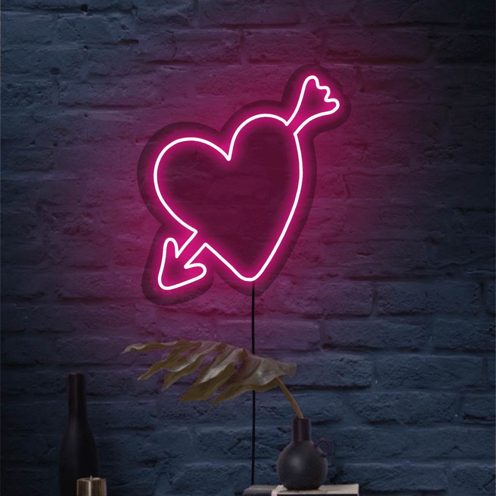 Heart with Arrow Neon Sign
