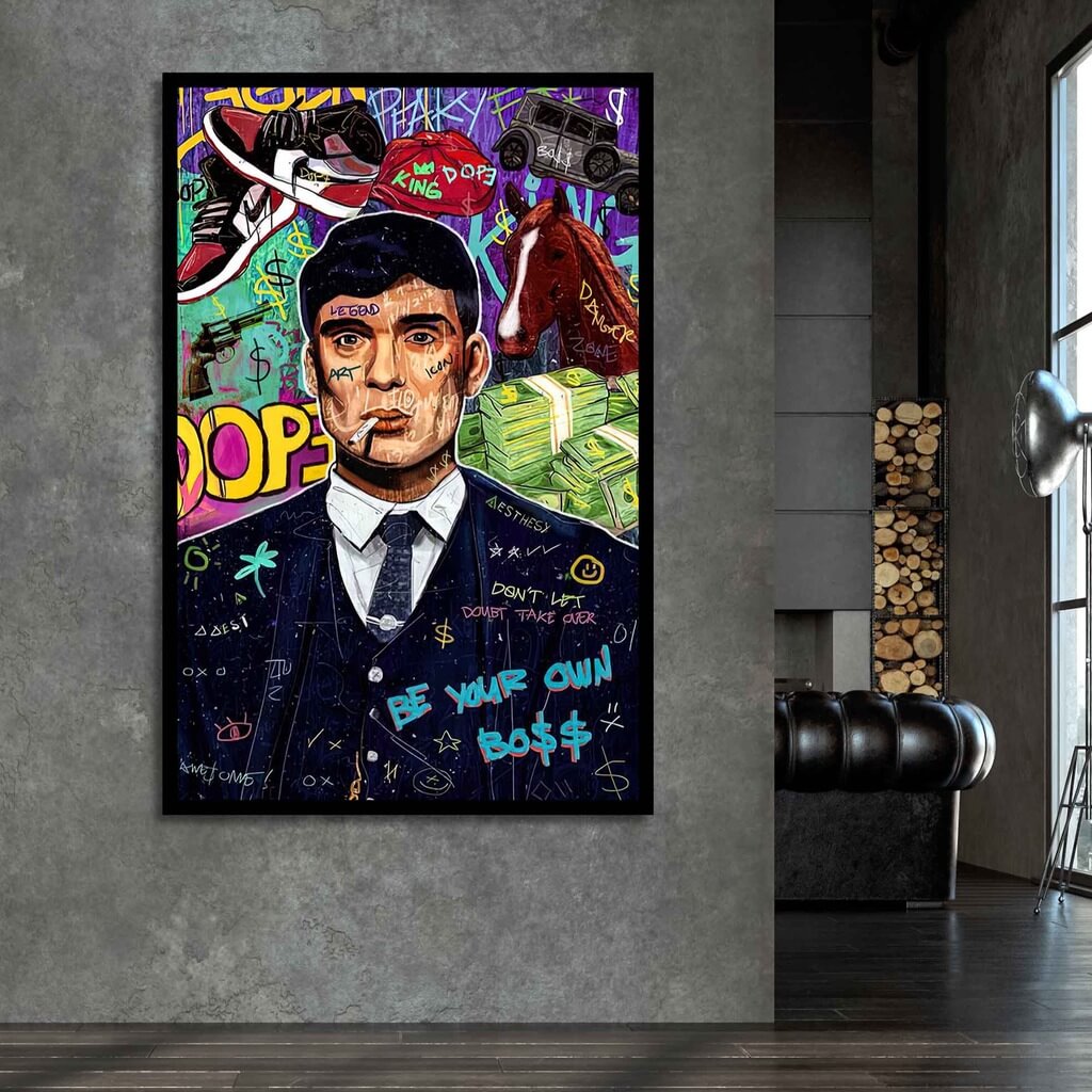 Buy Mafia Graffiti Tommy Shelby Wall Art Online – Aesthesy