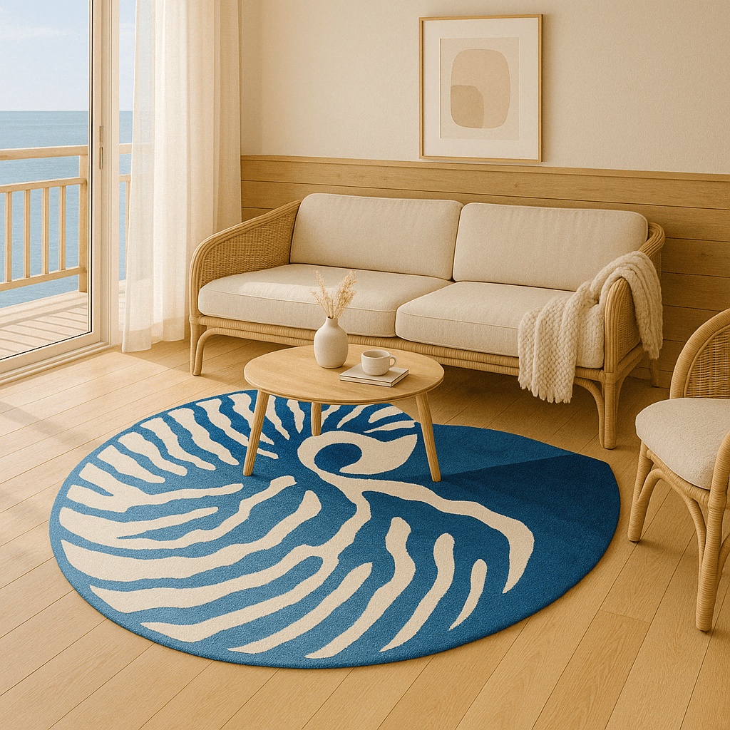 Nautilus Teal Rug