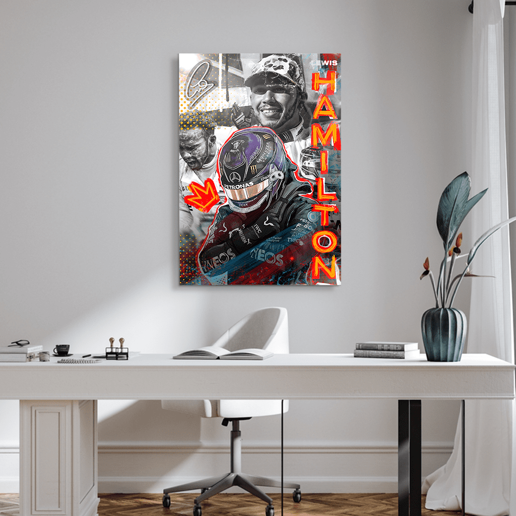 Racing Legend Lewis Hamilton Canvas Wall Art Online