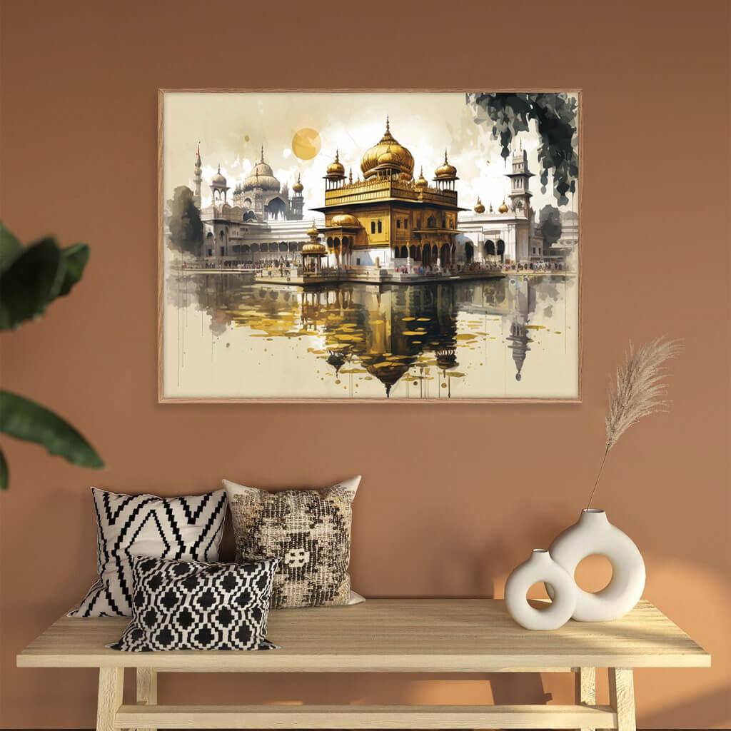 Wall art with dining room interiors 