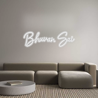 Custom Neon Sign: Bhuvan Sai