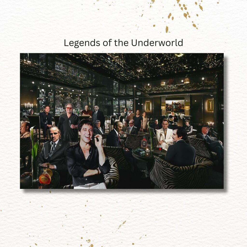 Legends of the Underworld – Luxury Mafia Lounge Wall Art