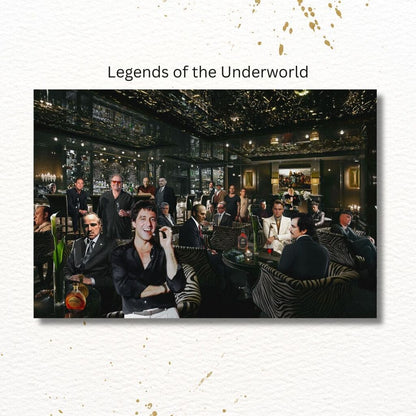 Legends of the Underworld – Luxury Mafia Lounge Wall Art