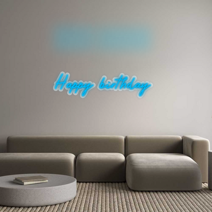 Custom Neon Sign: Happy birthday