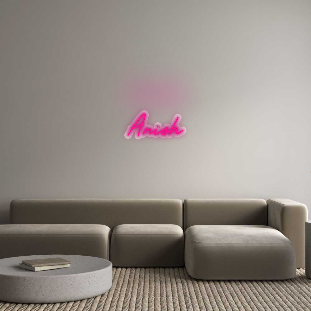 Custom Neon Sign: Anish