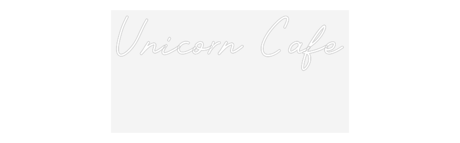 Custom Neon Sign: Unicorn Cafe