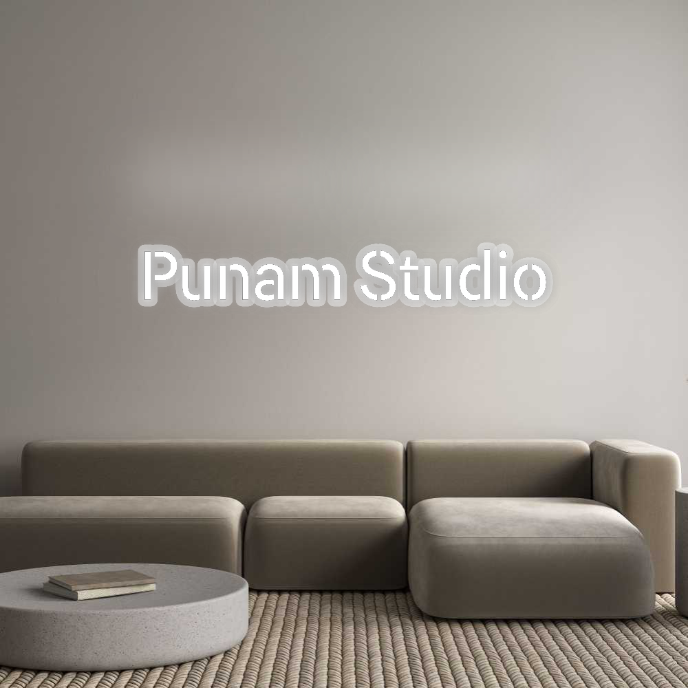 Custom Neon Sign: Punam Studio