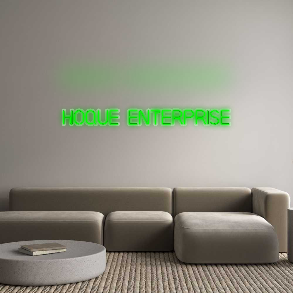 Custom Neon Sign: HOQUE ENTERPR...