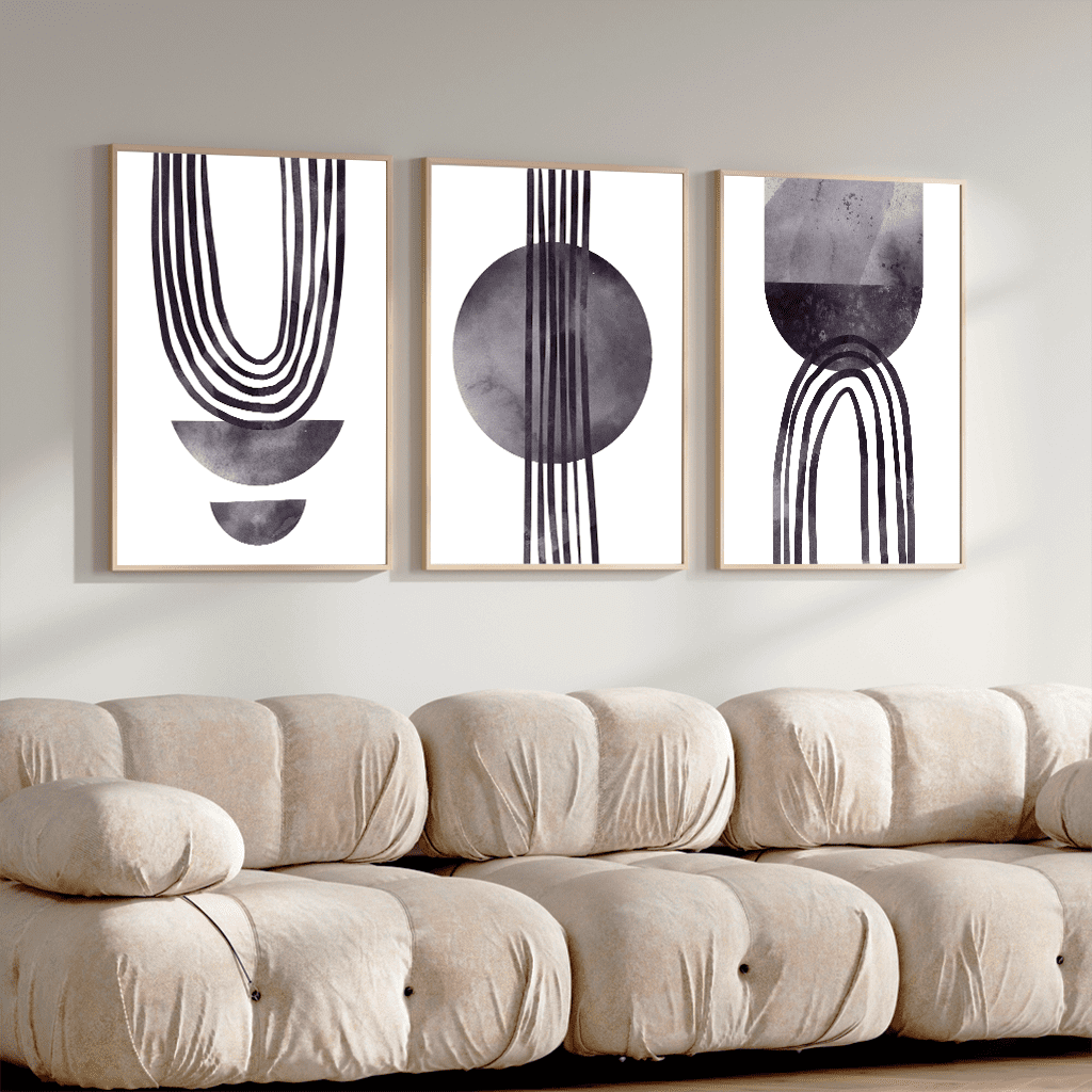 Monochrome Flow - Set of 3