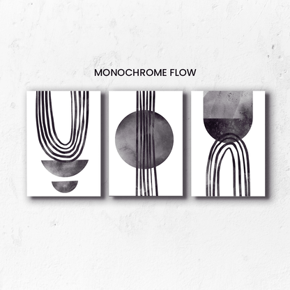 Monochrome Flow - Set of 3