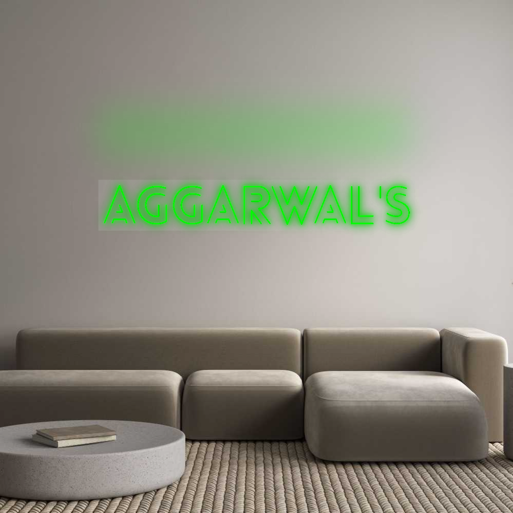 Custom Neon Sign: AGGARWAL&