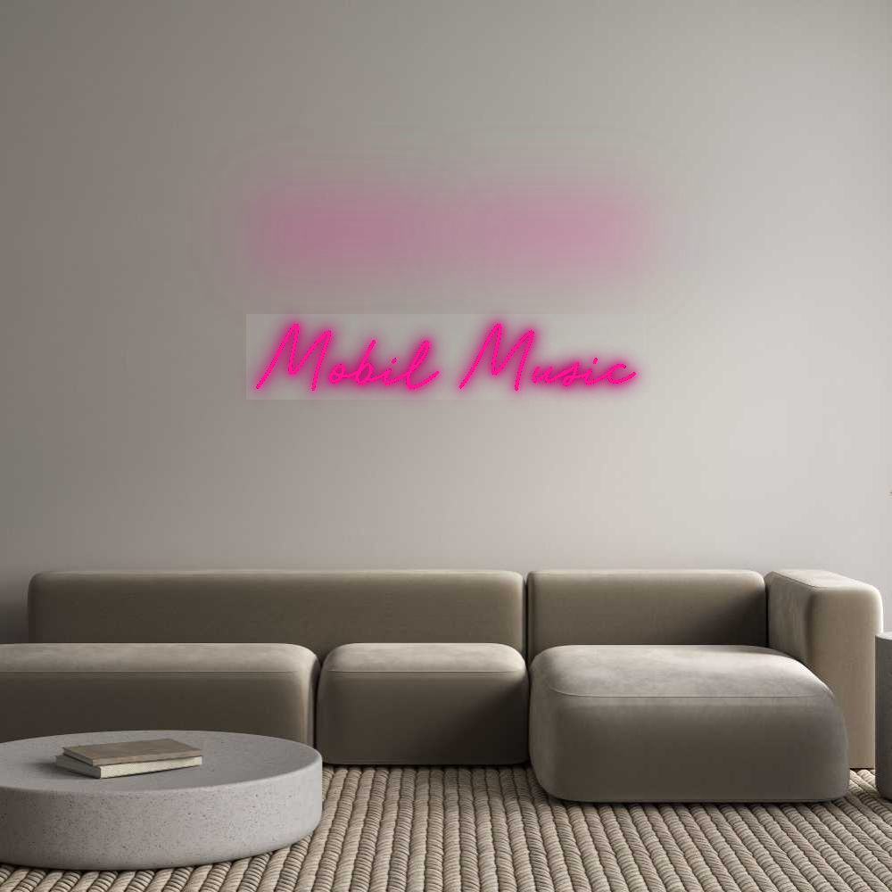 Custom Neon Sign: Mobil Music