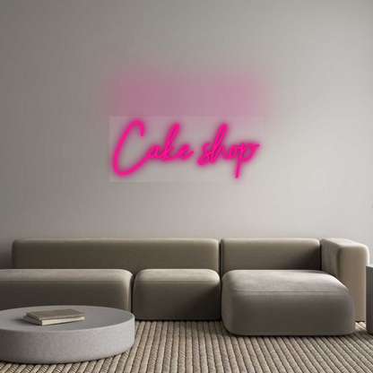 Custom Neon Sign: Cake shop