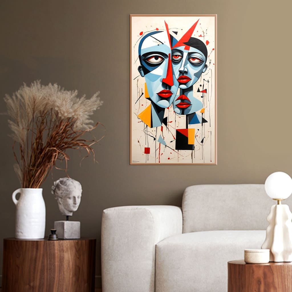 The Faces Canvas Wall Art - Modern Home Decor | Abstract Wall Art ...