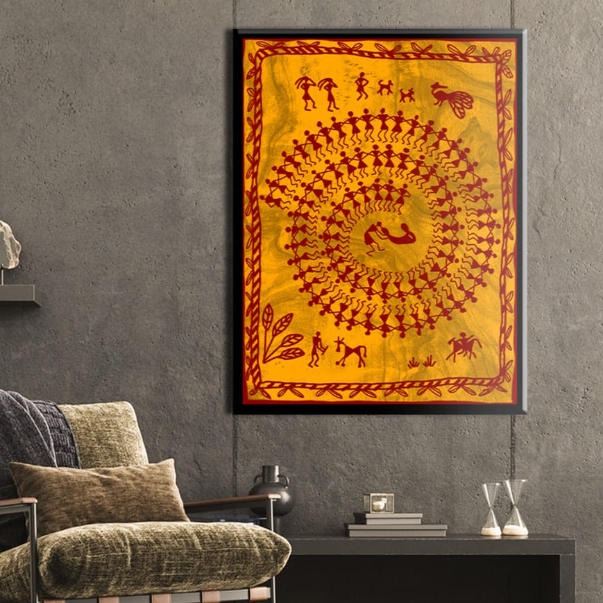 Harmony of Life : Warli Art Painting