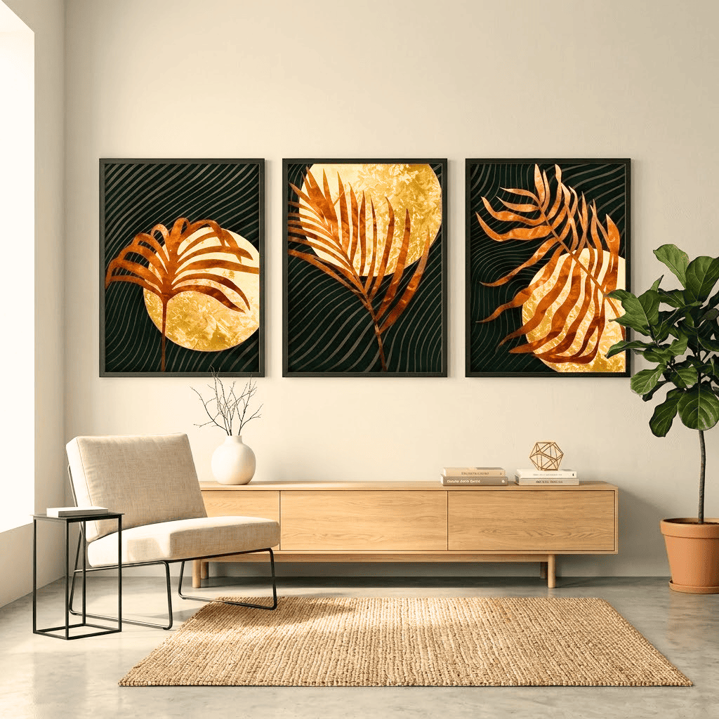 Midnight Palms - Set of 3
